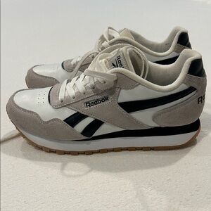 Reebok Classic White and Gray Sneakers